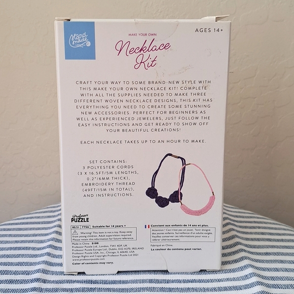 Professor Puzzle Handmade Hand Woven Necklace Crafting Kit- Open Box Pink Gold - Picture 4 of 10